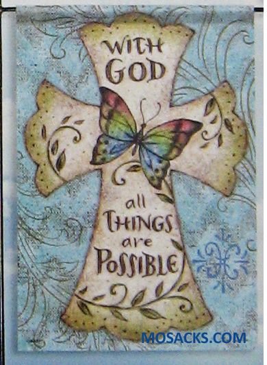 Flagtrends Butterfly Cross 13x18 Inch Double Sided Garden Flag 480-46139