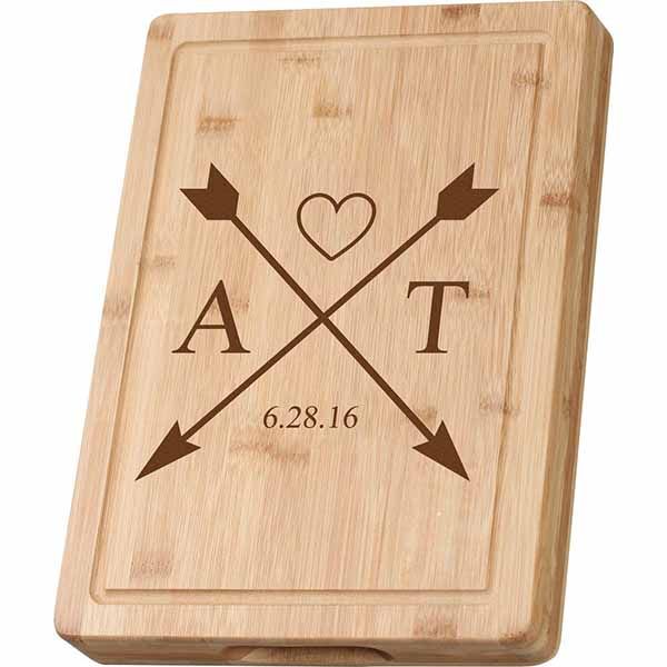 Personalized Bamboo Block Cutting Board ZNHC0036
