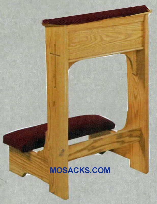 W Brand Prie Dieu Kneeler w/shelf 22" w x 21" d 32" H 40-57A Church Kneeler