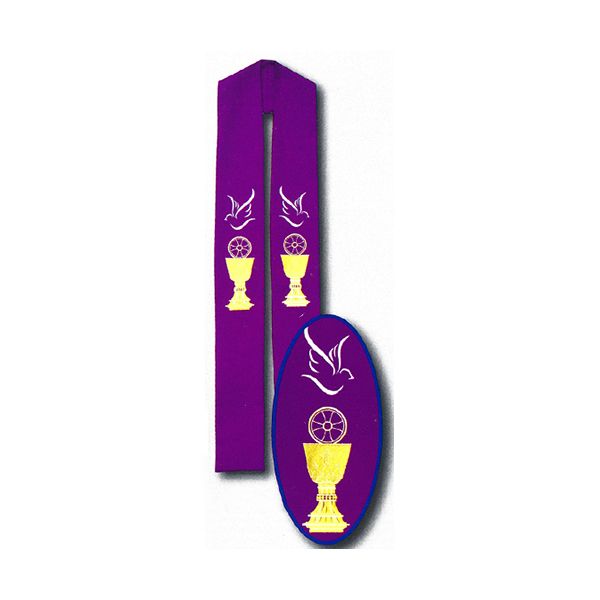 Beau Veste Chalice with Dove Priest Overlay Stole 10-773