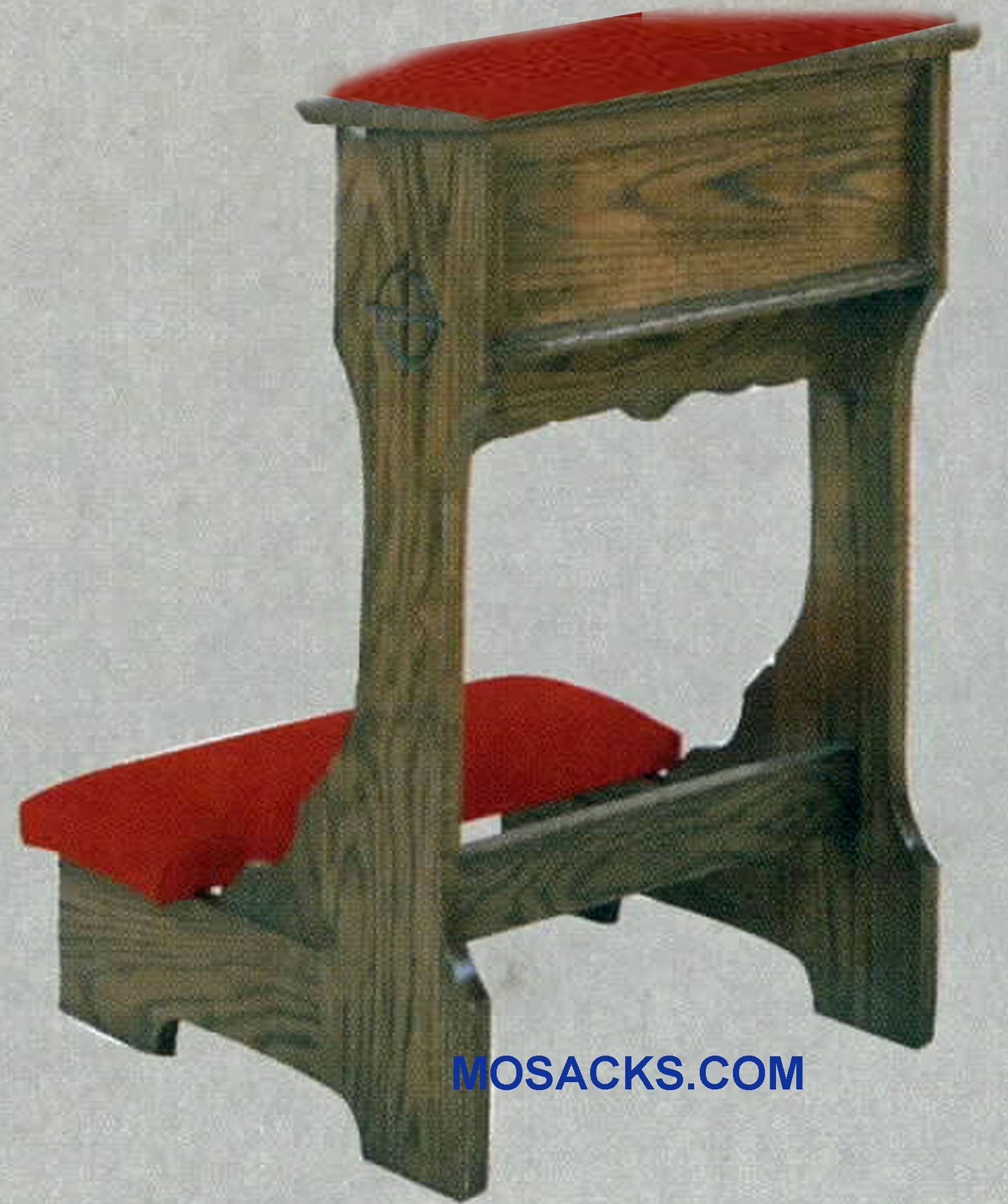W Brand Prie Dieu Kneeler w/shelf 22" w x 21" d x 32" h 40-58A Church Kneeler