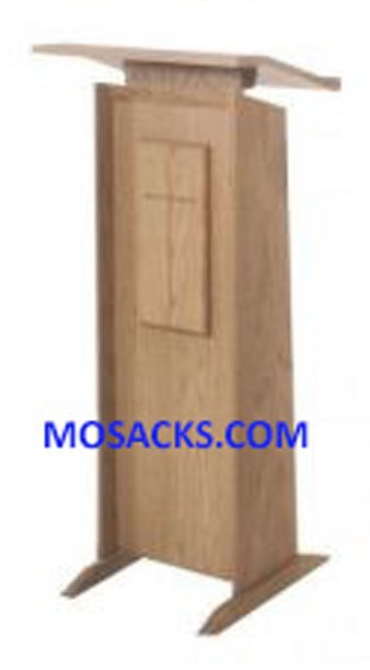 Church Furniture W Brand Adjustable Wooden Lectern with Cross design and one shelf 40-323