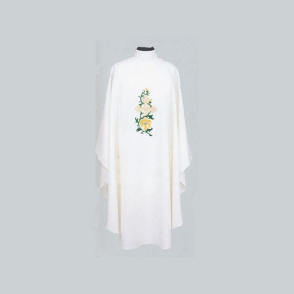 Beau Veste Lilies and Cross Chasuble with design on front and back -841A