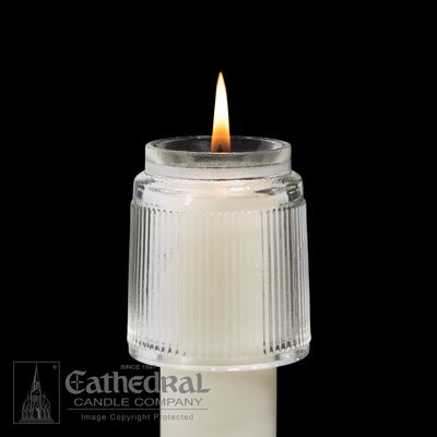 Candle Followers Rex Glass 11/16 - 3/4 Inch 308-92200101, Cathedral Candle Rex Glass Candle Followe…