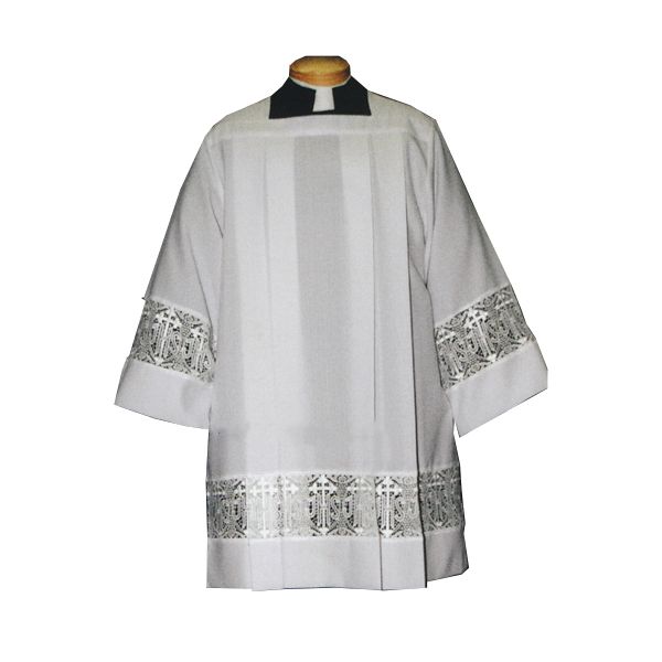 Beau Veste Latin Cross Lace Insertion Surplice 10-4216S