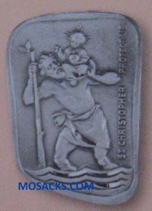 St. Christopher Visor Clip 1.2" x 2"  12-V5622 St Cristopher1.2x2" Visor Clip 12-V5622