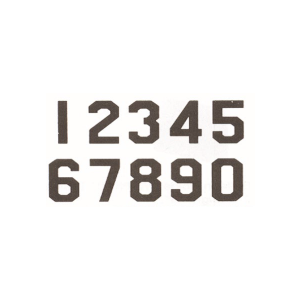 Number Set CDW W/White Background and Black Letters TS10026