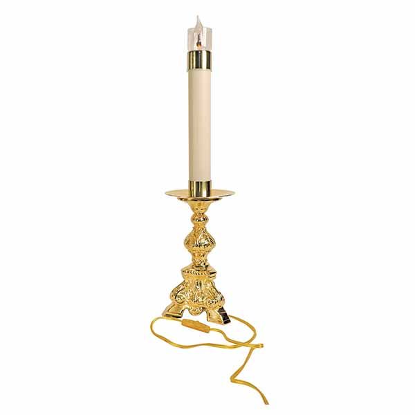 K Brand Gold Plated Electrified Altar Candlestick is 10-3/4" high with a 6-1/4" base 14-K862 FREE S…