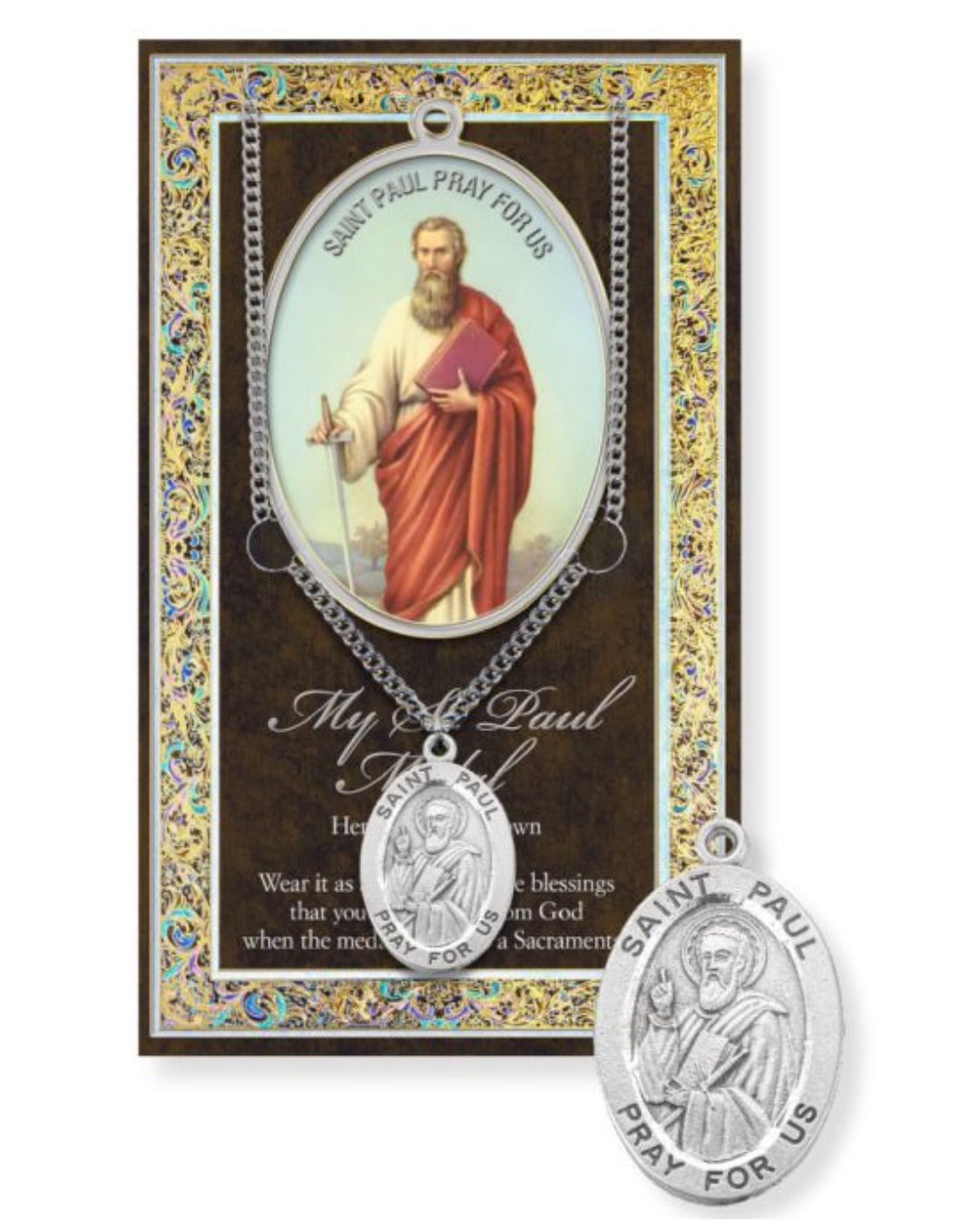 St. Paul Pewter necklace St. Paul Pewter Medal 1-1/16" h 950-512