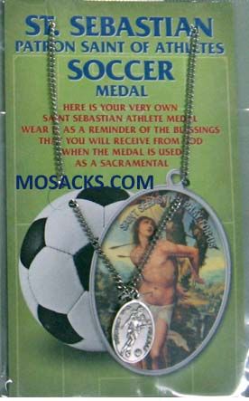 St. Sebastian Sports Pewter Soccer Medal St. Sebastian Sports Pewter Soccer Medal 12-650-8043 St. Sebastian Soccer Medal 12-6508043