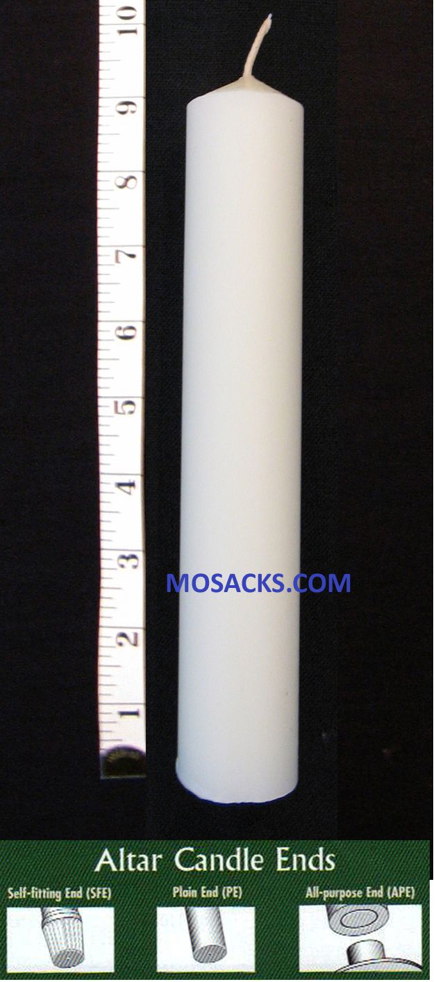Long-Burning 51% Beeswax Altar Candle 1 1/2" x 9" APE
