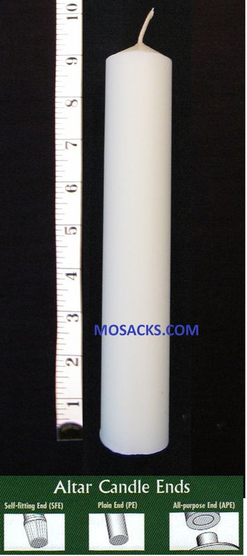 Long-Burning 51% Beeswax Altar Candle 1 1/2" x 9" APE