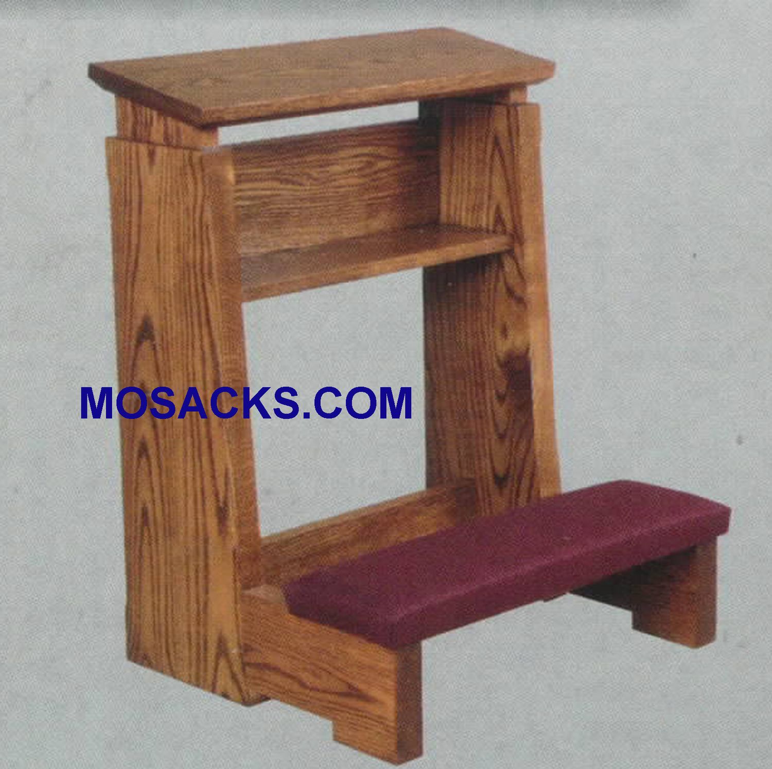 Prie Dieu w/shelf and padded kneeler 25" w x 21" d  32" H 40-3460