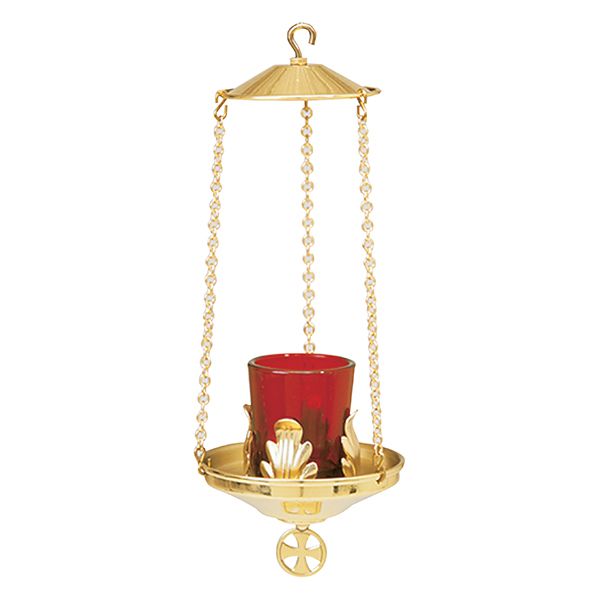 K Brand Hanging Votive Lamp two-tone Brass 11 Inch-K163