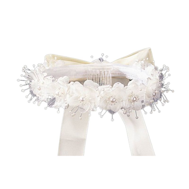 Communion Floral Crown + Pearl Accents (T-3)