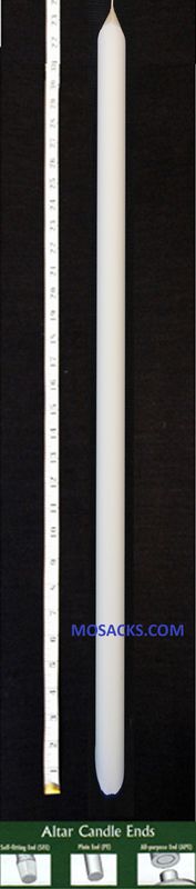 Long-Burning 51% Beeswax Altar Candle 1 1/2" x 34" PE
