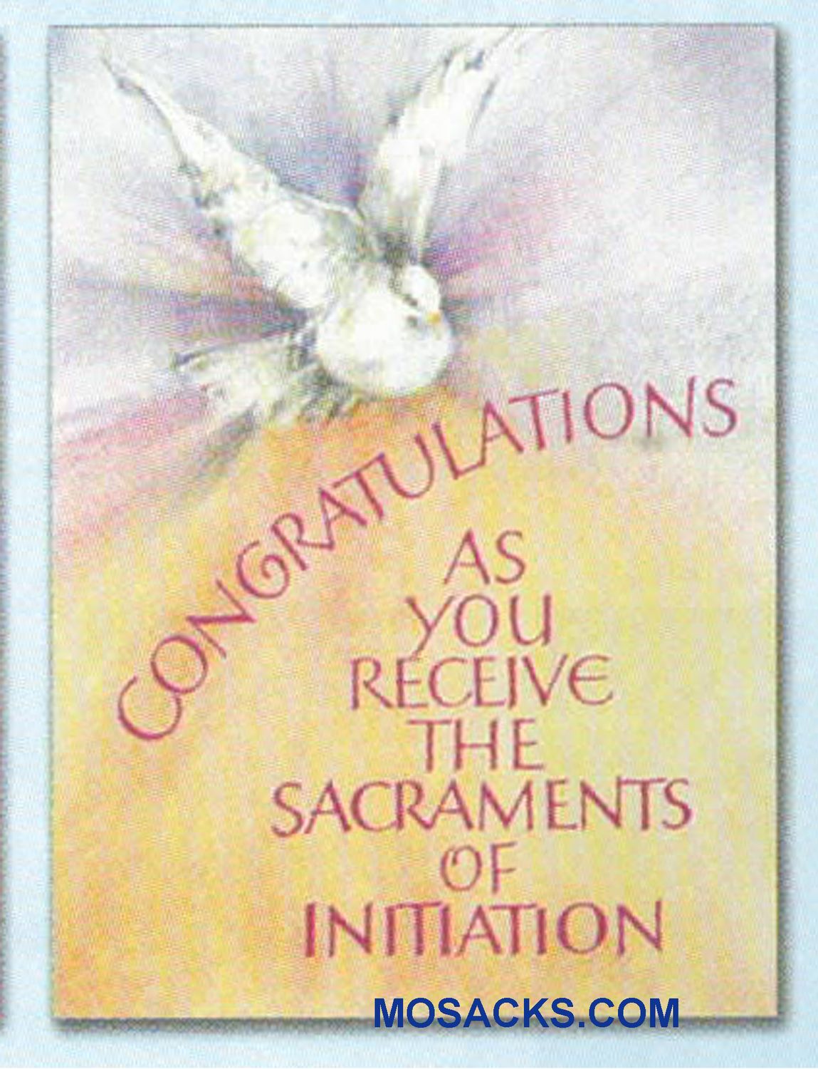 Congratulations As You Receive The Sacraments Of Initiation Greeting Card -WCA5095 An RCIA Greeting…