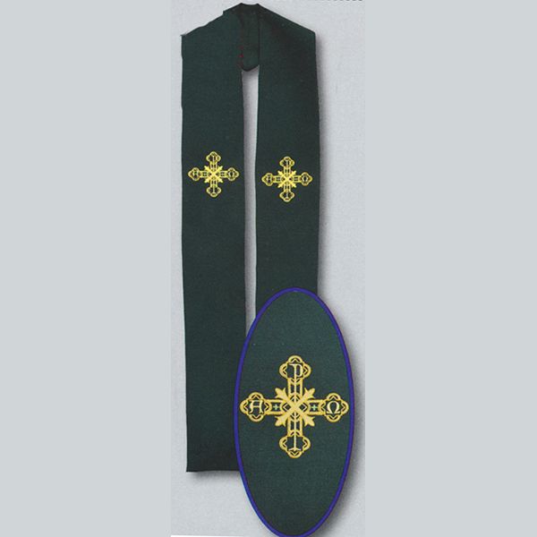 Beau Veste Gold Cross Overlay Stole 10-781