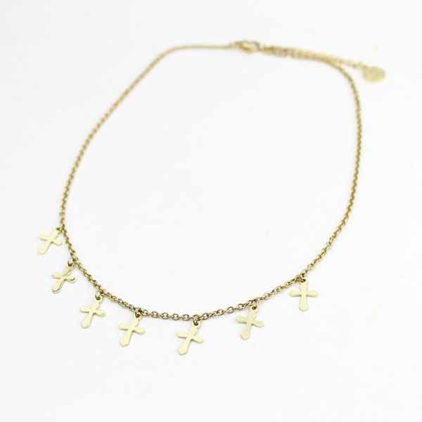 My Saint My Hero Walk By Faith Choker in Gold -34111GD