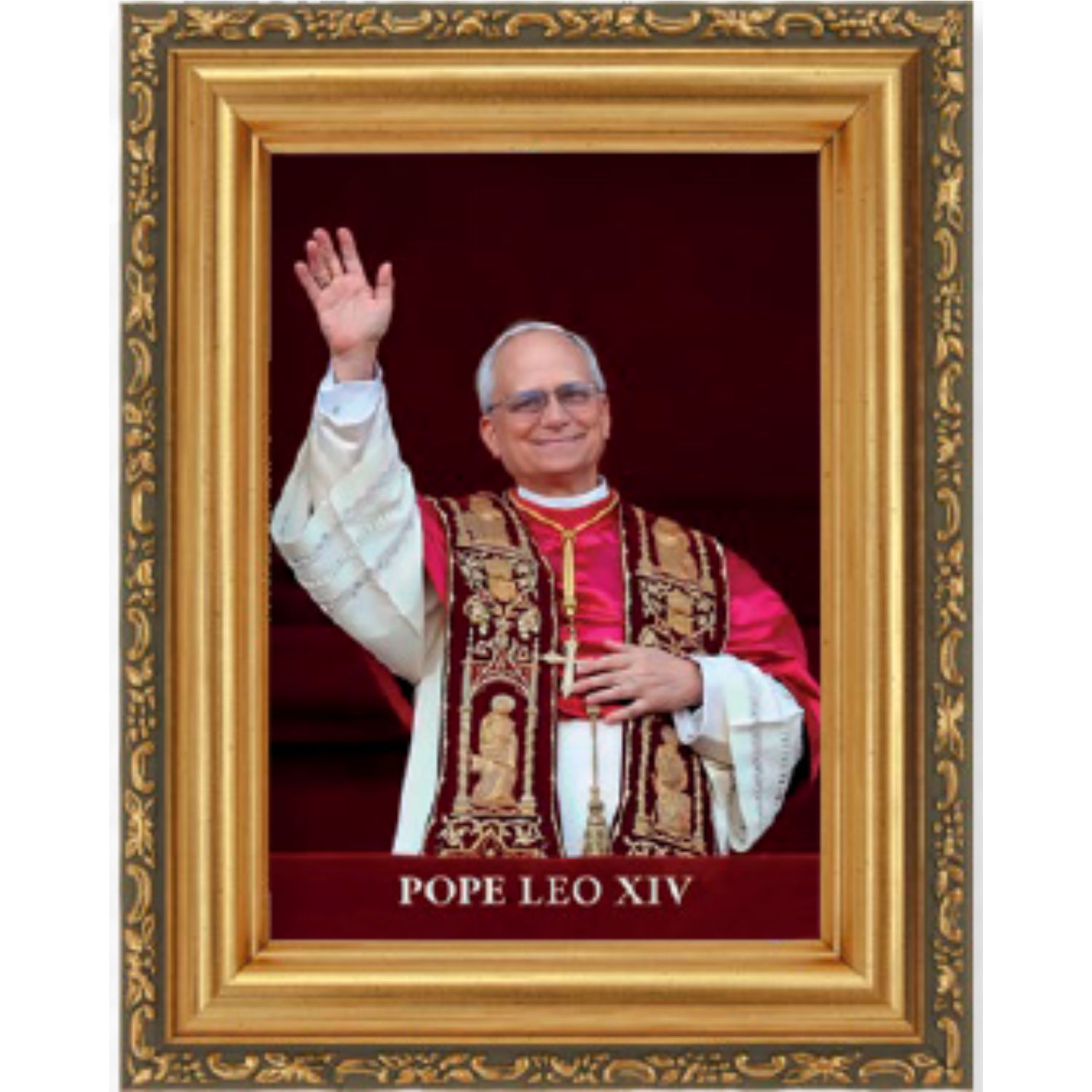 461567BPopeLeoXIVPrintinAntiqueGoldFrame
