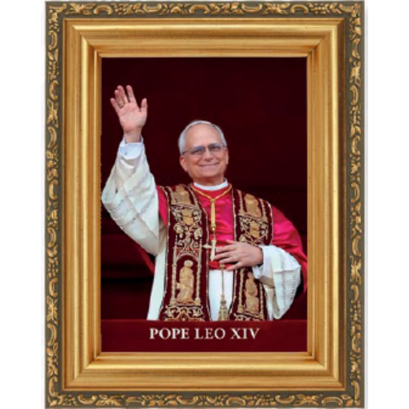 461567BPopeLeoXIVPrintinAntiqueGoldFrame