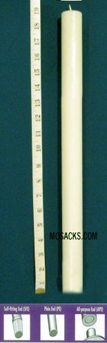 Long-Burning 100% Beeswax Altar Candle Short 2's PE, 1" x 19"