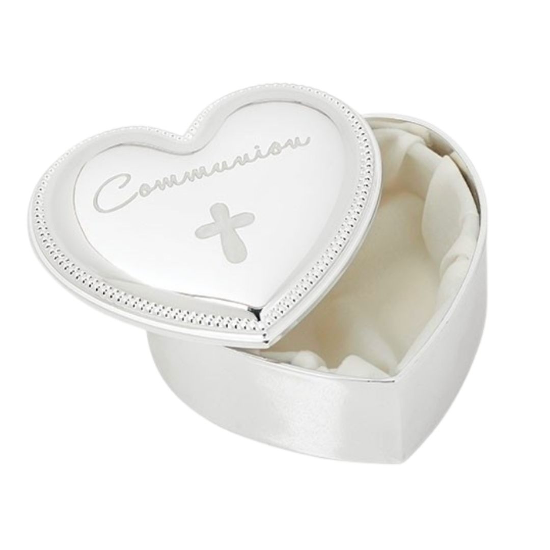 First Holy Communion Metal Heart-shaped Keepsake Box 19780