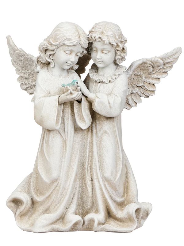 Joseph's Studio Angels with Bird Statue 66745  12.25"