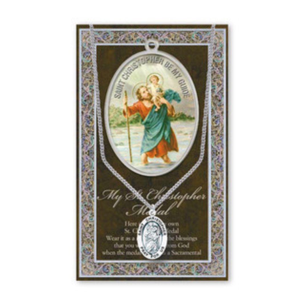 St. Christopher Pewter Medal 1-1/16" h 950-620