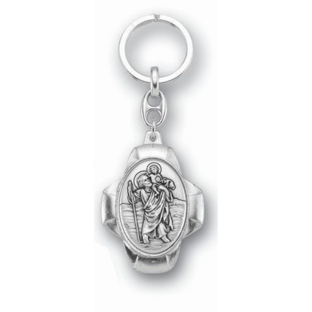 Keychain St Christopher Silver 12-1464-620 Keychain - St. Christopher Key Chain in Silver 12-1464-620 Keychain St Christopher Silver 12-1464-6…