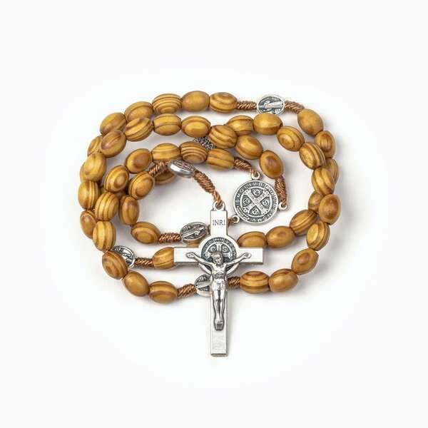 My Saint My Hero Medjugorje Rosary Olive Tree Wood-48007RY
