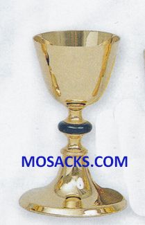 Chalice and Paten - Gold Plated Chalice is 7" High and 3-3/4" dia. Cup with 10 oz. cap. with 5-1/2"…