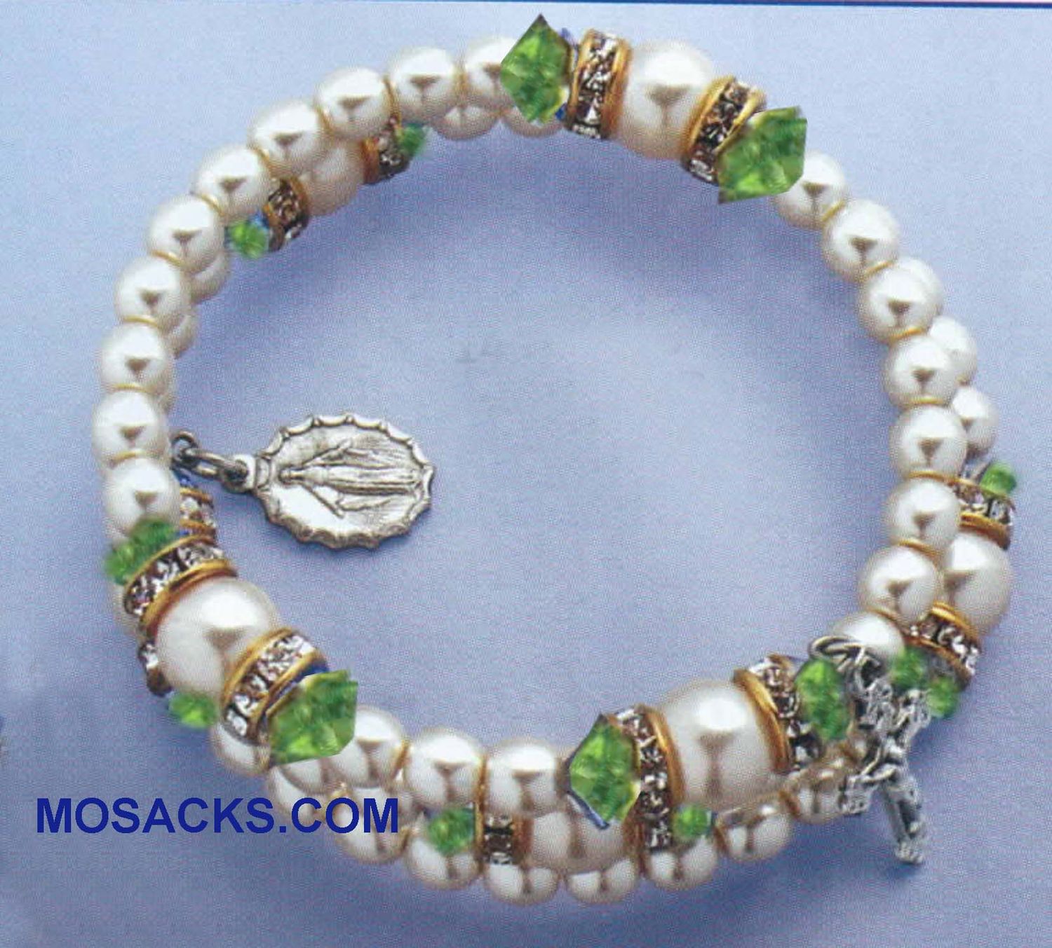 August Birthstone Rosary Bracelet Rosary Spiral Bracelet Peridot -14298PD Peridot August Birthstone…