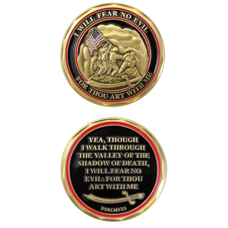 Challenge Coin United States Marine Corps Psalm 23 Challenge Coin487-2558