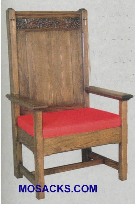Celebrant Chair w/ wood back 29" w x 24" d 52" h 40-150