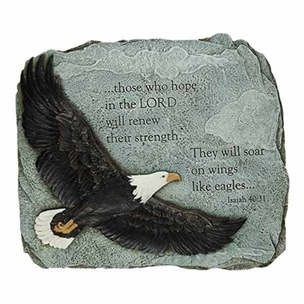 Joseph's Studio Eagle Garden Stone 60873 with Bible verse Isaiah 40:31 from the Joseph's Studio Eag…
