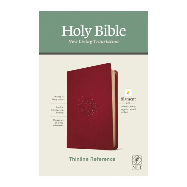 NLT Thinline Reference Bible (Cranberry/LeatherLike) NLT Thinline Reference Bible (Cranberry/LeatherLike) - 9781496444837