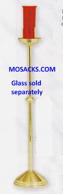 KBrand Ecclesiastical Brass Highly Polished Floor Standing Sanctuary Lamp is 44" high with a 10.5" …