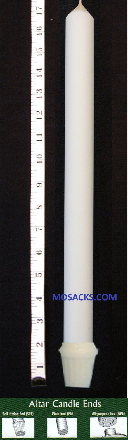 Long-Burning Cathedral Candle Company 51% Beeswax Altar Candle 1 1/4" x 17" SFE church candle