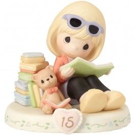 Precious Moments Growing In Grace Age 15 Blonde Girl Figurine -162014