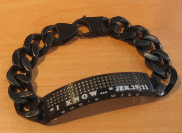 JEREMIAH 29:11 I Know The Plans I Have For You Stainless Steel Bracelet-SPTBLKB1KNOW