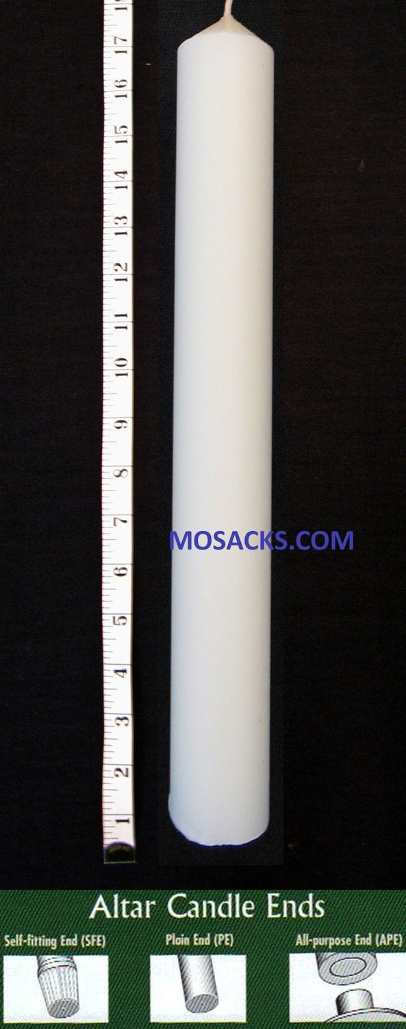 Long-Burning 51% Beeswax Altar Candle 2 1/16" x 17" APE