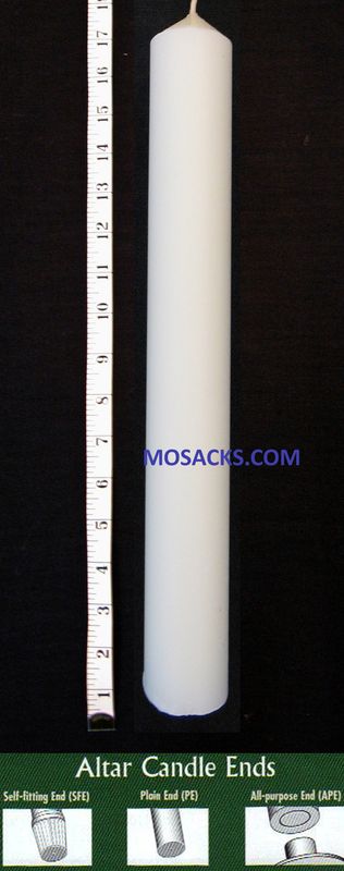 Long-Burning 51% Beeswax Altar Candle 2 1/16" x 17" APE