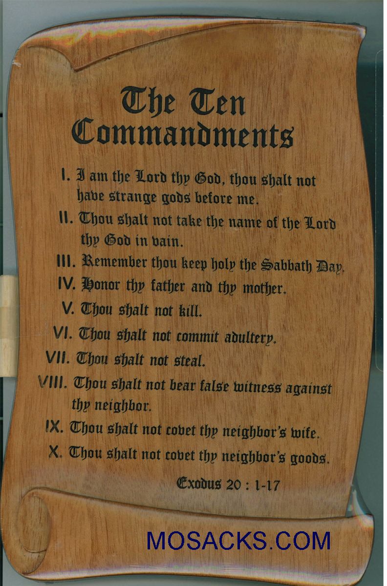 Ten Commandments Wood Plaque-N1857TCC Ten Commandments Wood Plaque-N1857TCC