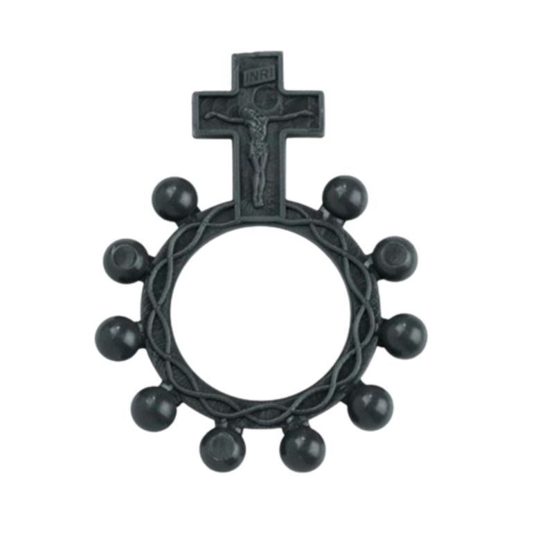 Rosary Ring Black Plastic 1-3/4" 95301