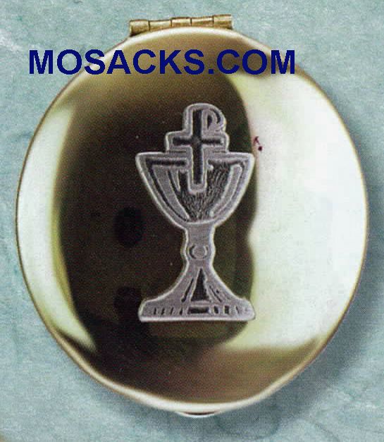 Pyx Polished Brass with Chalice 25 Host Capacity-87033 Polished Brass Pyx Chalice 25 Host Capacity-87033