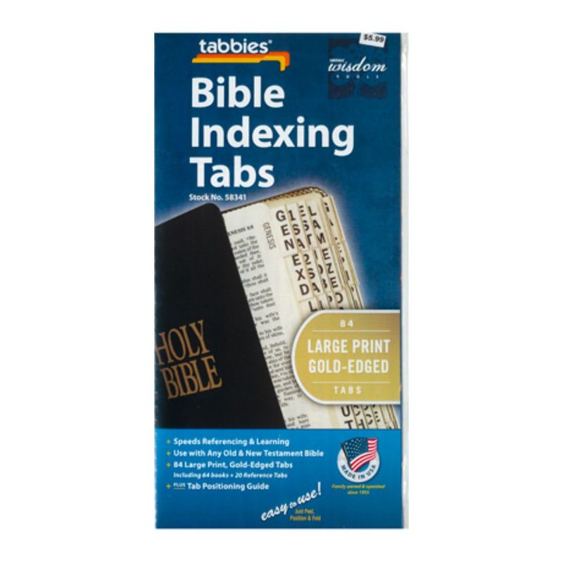 Bible Indexing Tabs Large Print Gold Edged 173-58341
