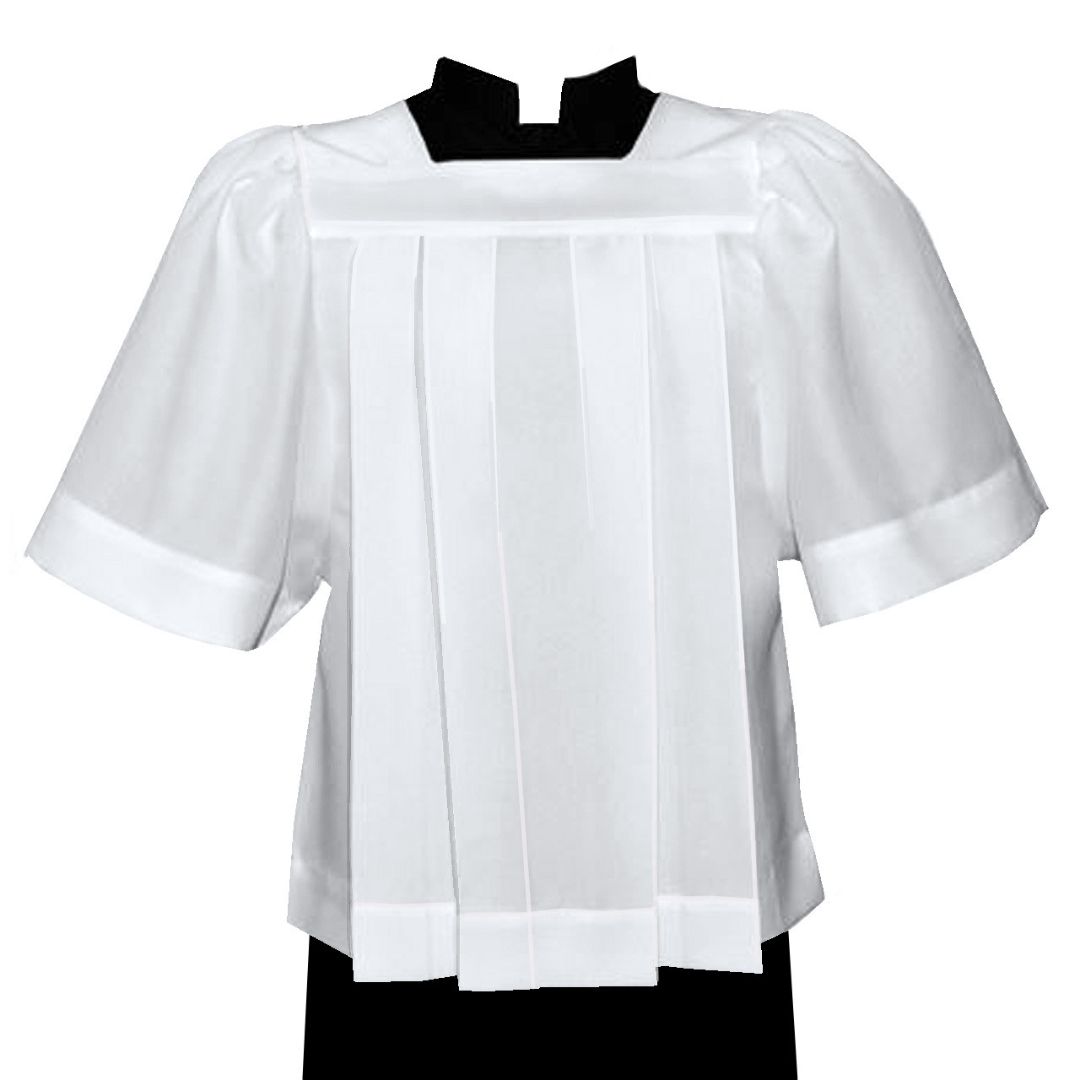Beau Veste #181 Altar Server Square Neck Pleated Surplice Sizes 16-20 Beau-Veste-Altar-Server-Square-Neck-Pleated-Surplice-10-181