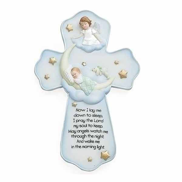 "Sweet Dreams" Wall Cross of Angel, Baby and Moon - 62124