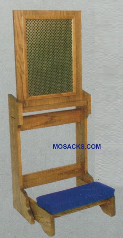 Confessional Prie Dieu w/folding padded kneeler & screen 22" w x 21" d 40-2455